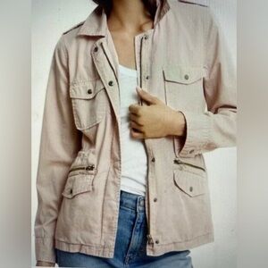 Lily Aldridge for Velvet by Graham & Spencer Pink Utility Jacket Women’s Small